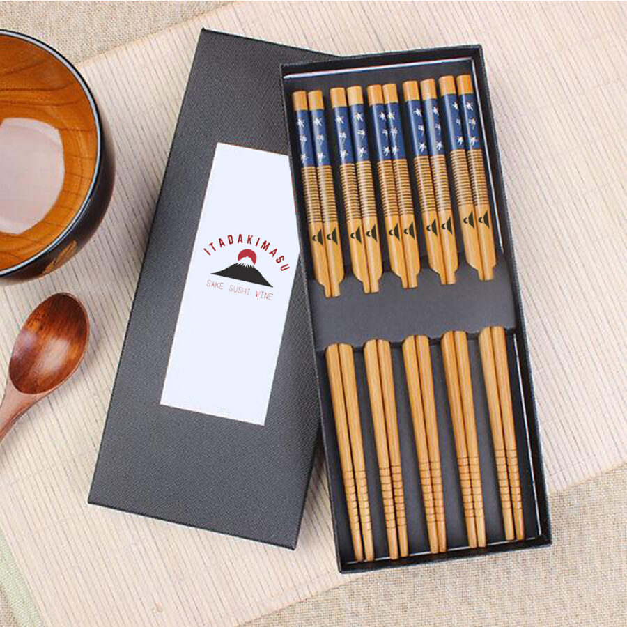 Handcrafted Bamboo Chopsticks Set - Image 2