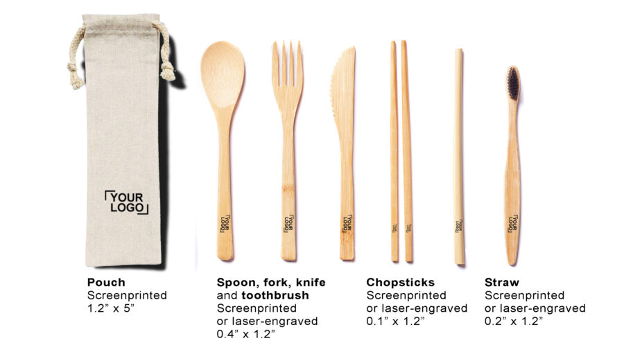 Eco-Friendly Bamboo Cutlery Set - Image 3