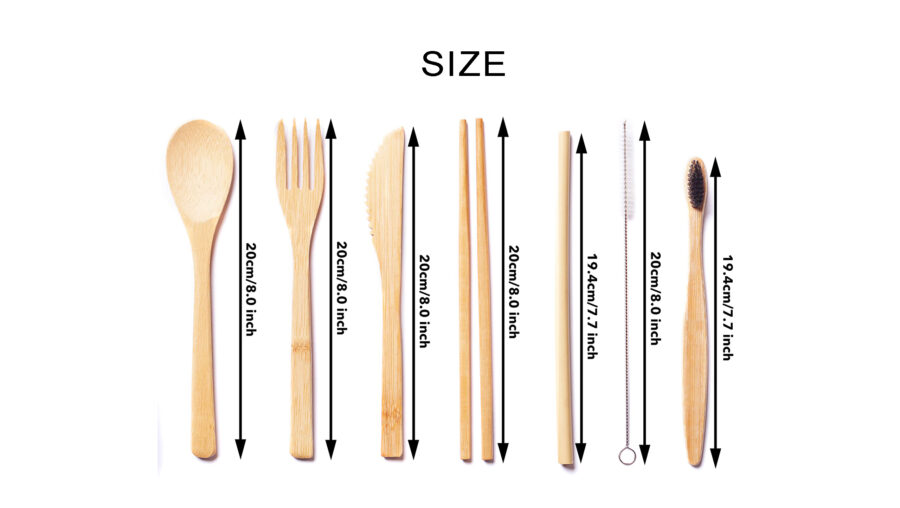 Eco-Friendly Bamboo Cutlery Set - Image 4